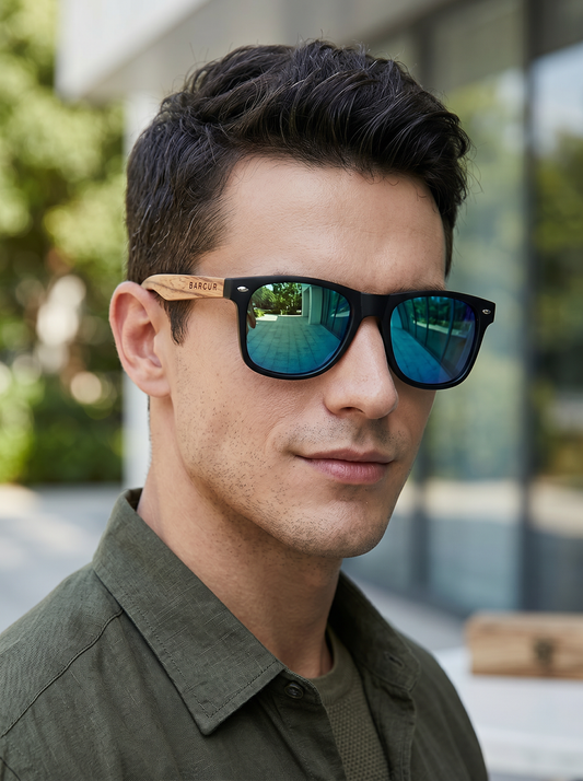 Polarised Rectangle Sunglasses – 7 Colours | Plastic Titanium | CE Certified