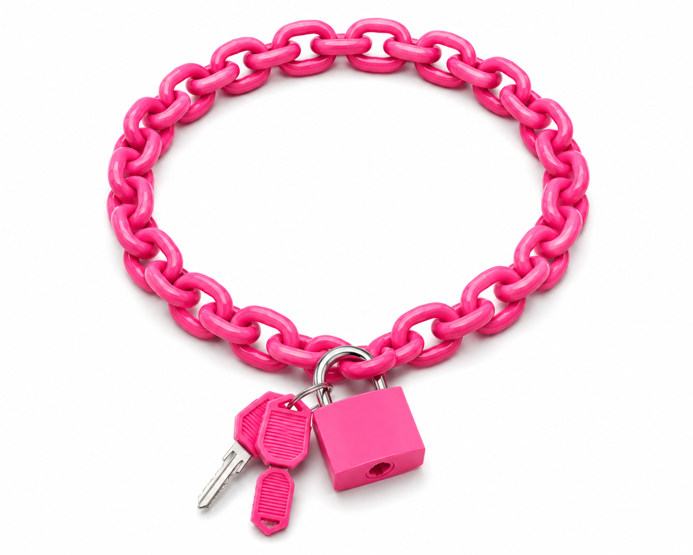Chunky Acrylic Chain Lock Necklace – 9 Colours | 50cm