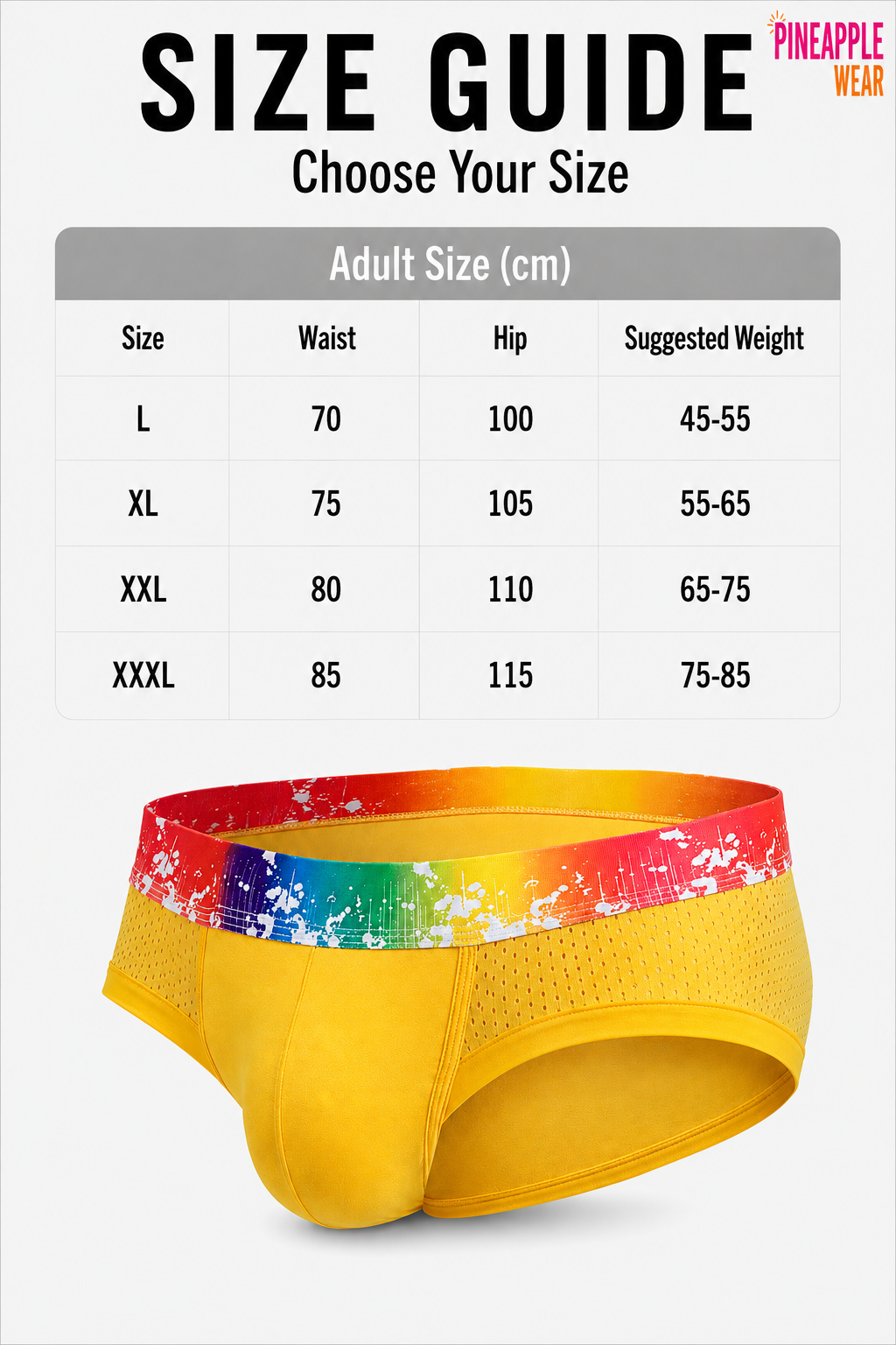 3D Pouch Mesh Brief – 5 Colours | L–3XL | Microfiber