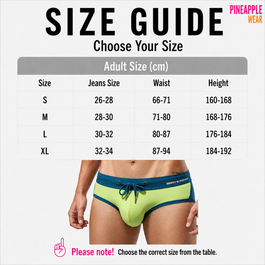 Solid Swim Brief – 4 Colours | S–XL | Nylon & Elastane