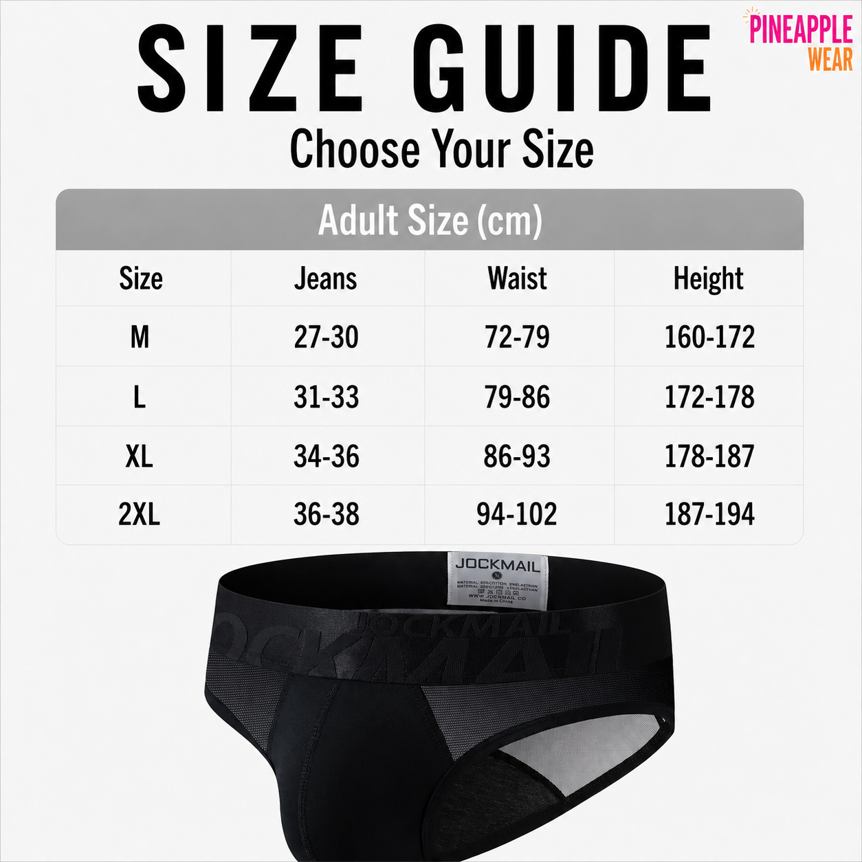 Hip Brief Duo – Black & White | M–2XL | Cotton & Lycra