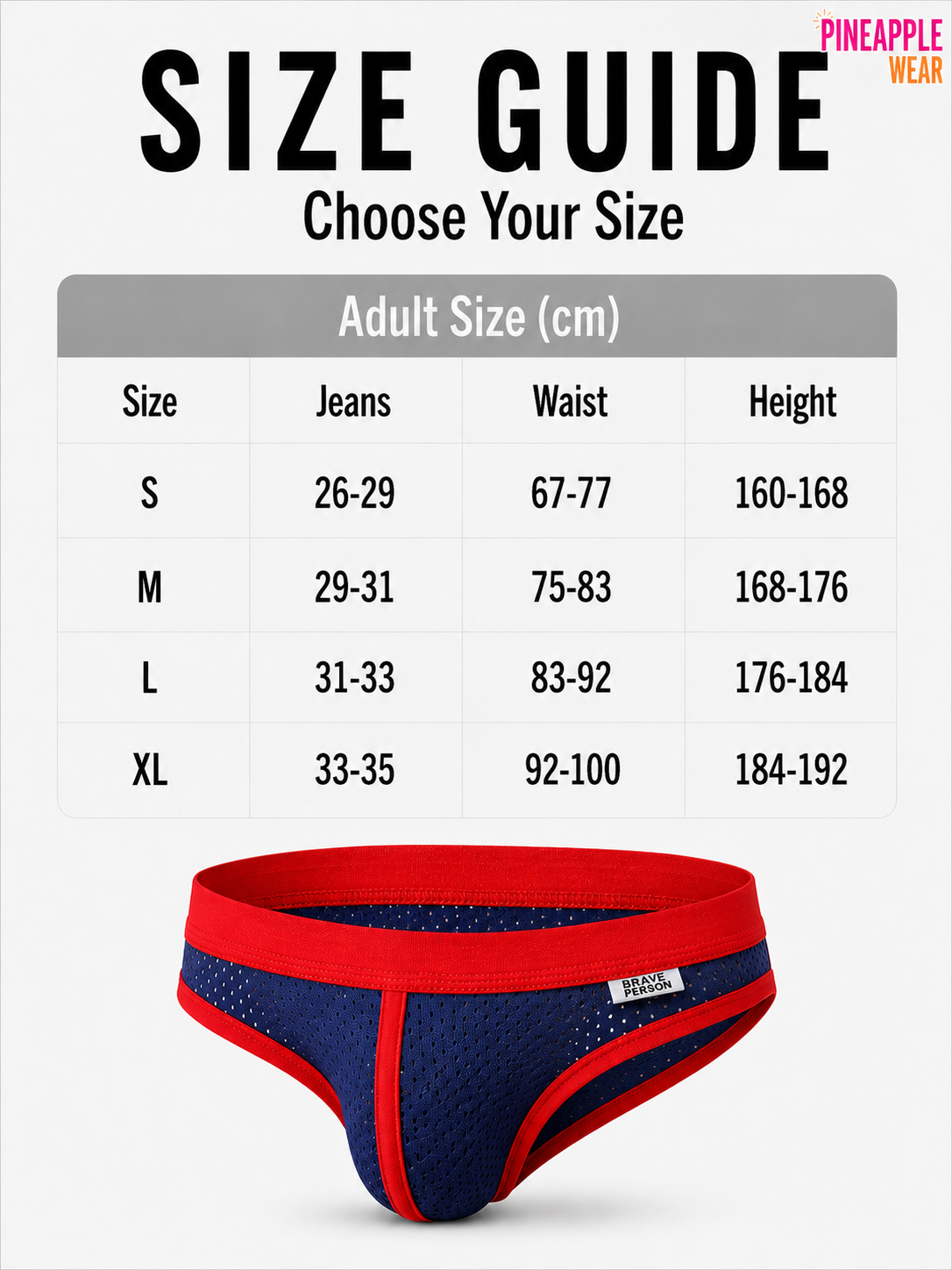 Mesh Mini Brief – 6 Colours | S–XL | Polyester & Mesh