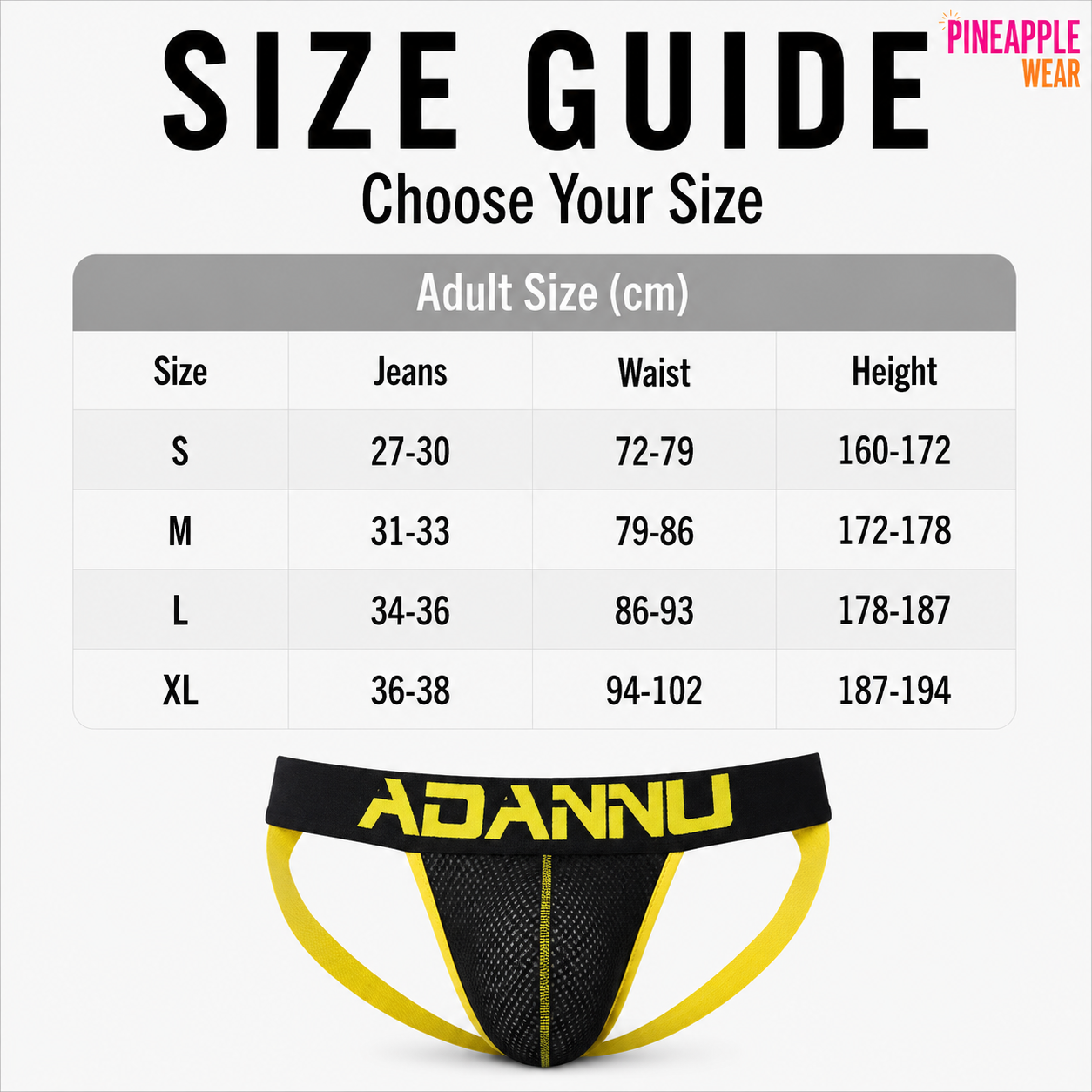 Pouch Jockstrap – Black, Blue & Yellow | M–2XL | Polyester & Mesh