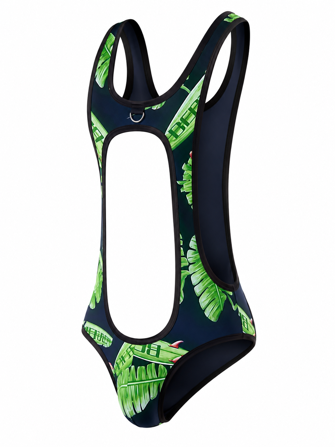 Gymnastics Bodysuit – Black, White, Yellow & Green | M–2XL | Nylon & Lycra