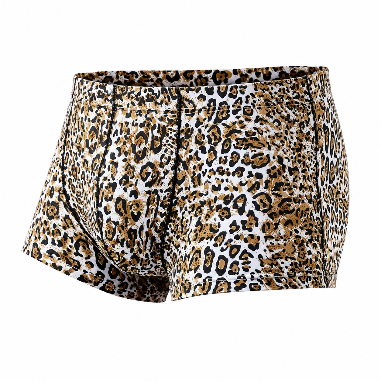 Leopard Print Ice Silk Boxer Short β Sβ2XL | Silk & Synthetic