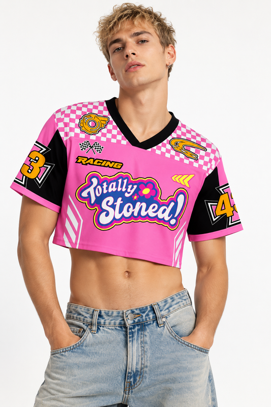 3D Print Mesh Crop Top – Totally Stoned | S–4XL | 100% Polyester