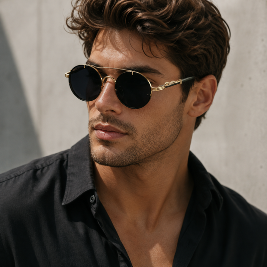 Vintage Round Sunglasses – Double Bridge | 8 Colours | UV400 | Alloy & Polycarbonate