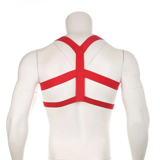 Elastic Body Chest Harness 🌈 Rainbow & Solid Colors