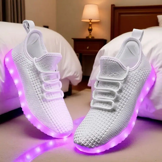 High-Top LED Sneakers | White | EU 39β46