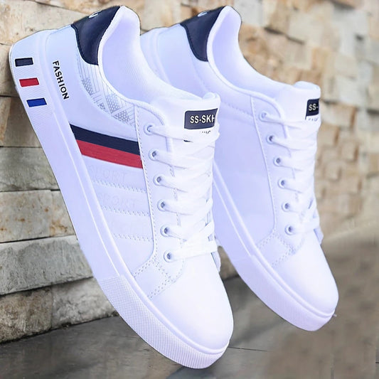 Low-Top Skate Sneakers | White & Red | EU 39β48