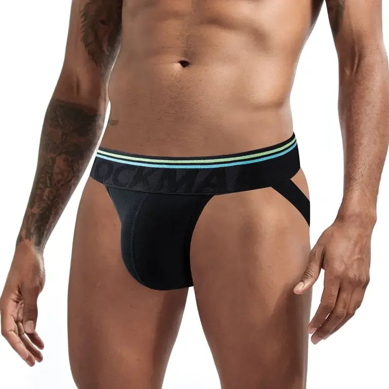 Cotton Jockstrap β Black & White | Mβ2XL | Cotton & Lycra