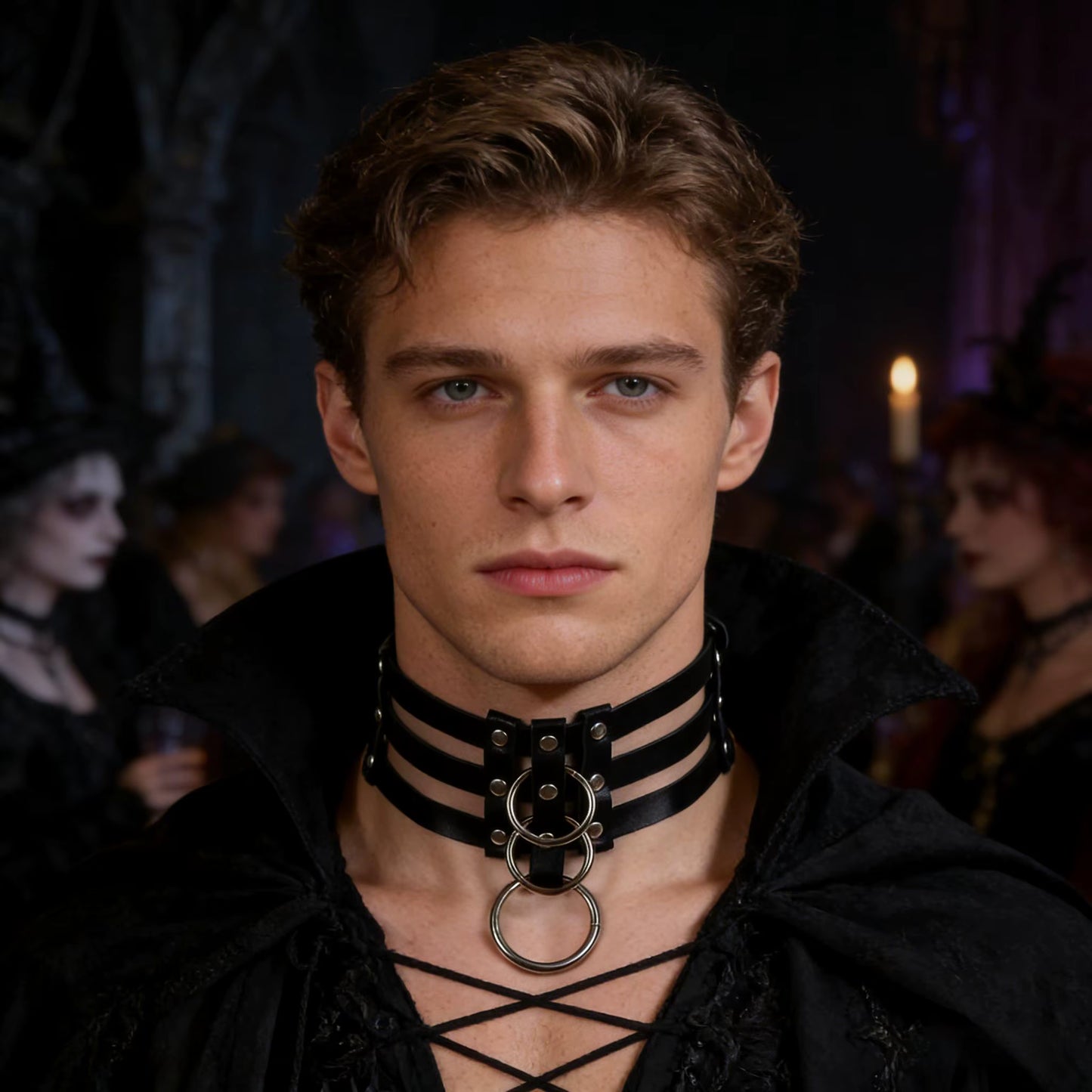 Kunstleren Halsband