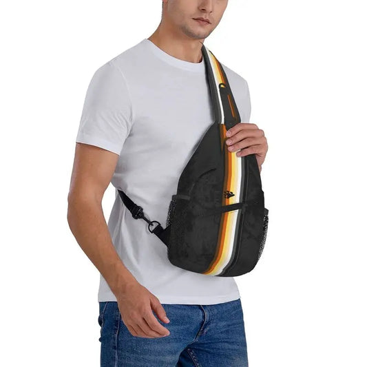 Pride Flag Stripe Sling Bag – Bear Pride 2 Designs | Crossbody | Polyester