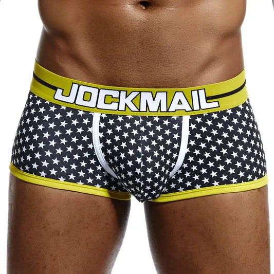 Star Print Boxer Short β Blue & Black | Mβ2XL | Cotton & Lycra
