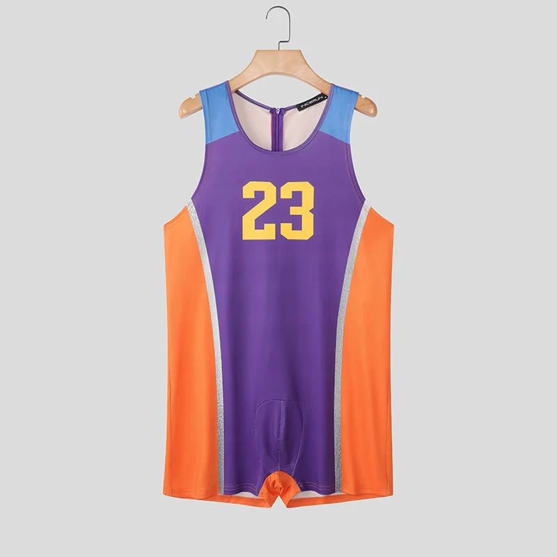 Wrestling Bodysuit β Green & Purple | Sβ3XL | Polyester & Lycra