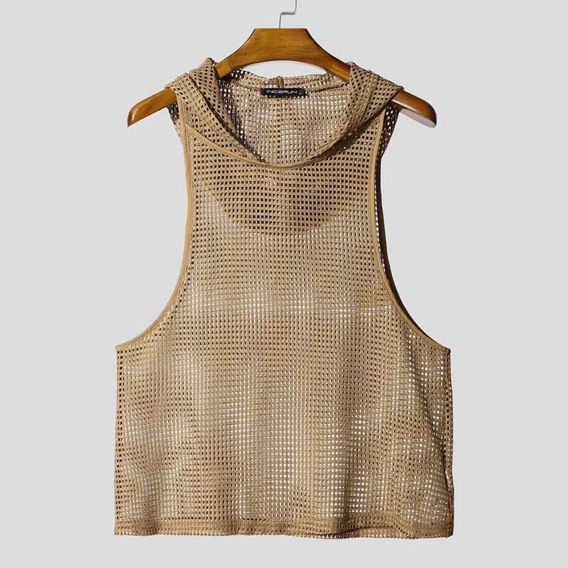 Incerun Hooded Tanktop Gaasstof