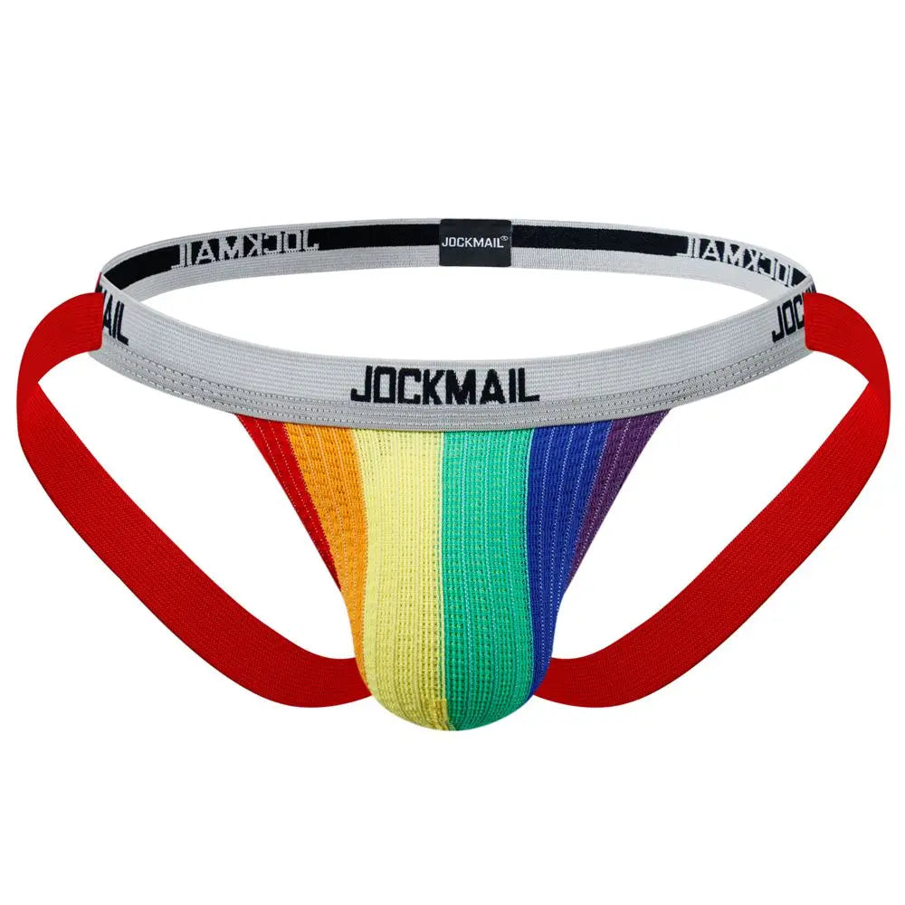 Mesh Jockstrap β Black, White & Rainbow | Mβ2XL | Nylon & Lycra