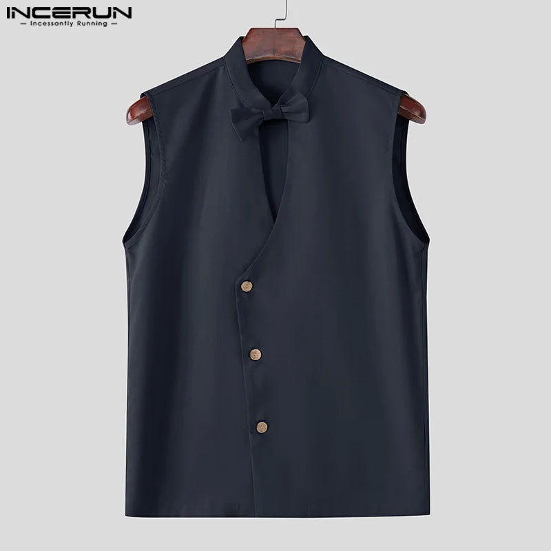 Bowknot Sleeveless Oversized Top β Gray, Khaki & Dark Blue | Sβ5XL