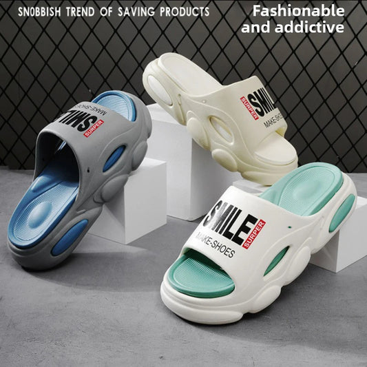 Thick Sole Slide Slippers β White, Black & Beige | EU 38β45