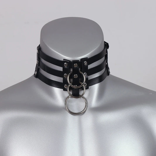 Faux Leather Collar | Black | One Size