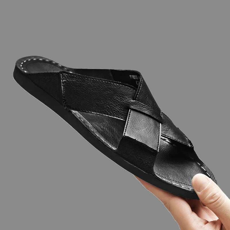 Slip-On Sandal – Brown & Black | EU 38–48