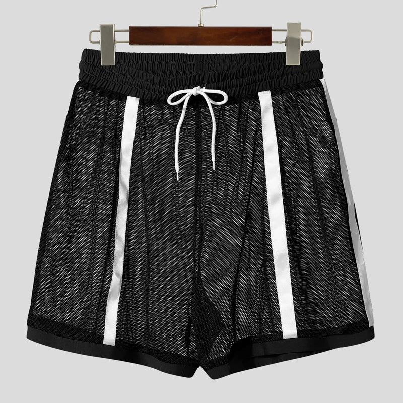INCERUN Mesh Patchwork Shorts β 3 Colours | Sβ5XL | 100% Polyester