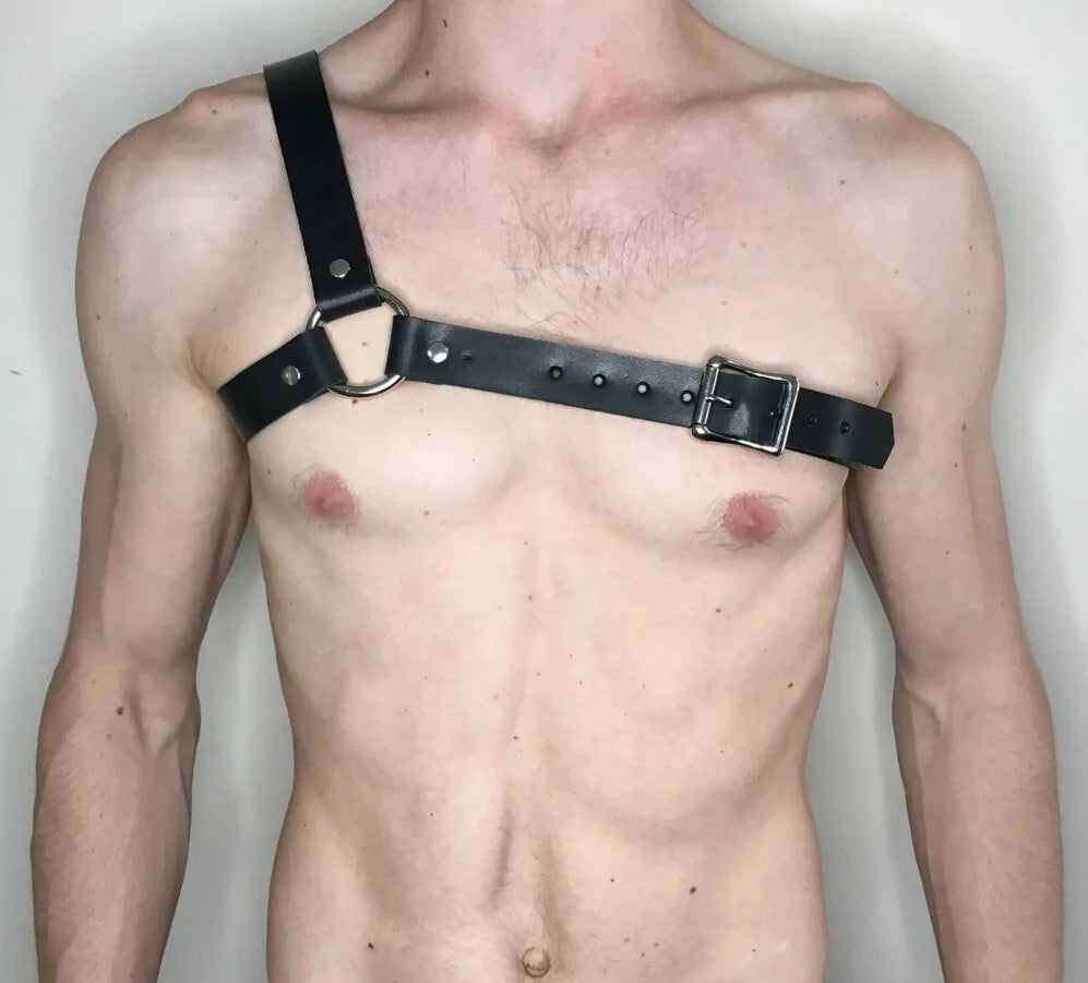 Body Harness Shoulder Diagonal Single β Minimalist Statement Harness | One Size