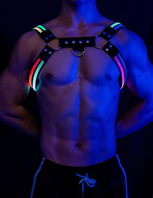 LED Light-Up Body Harness – 6 Colours | One Size | Nylon