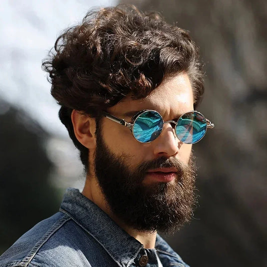 Round Metal Sunglasses – 10 Colours | One Size | Polarized Mirror & UV400