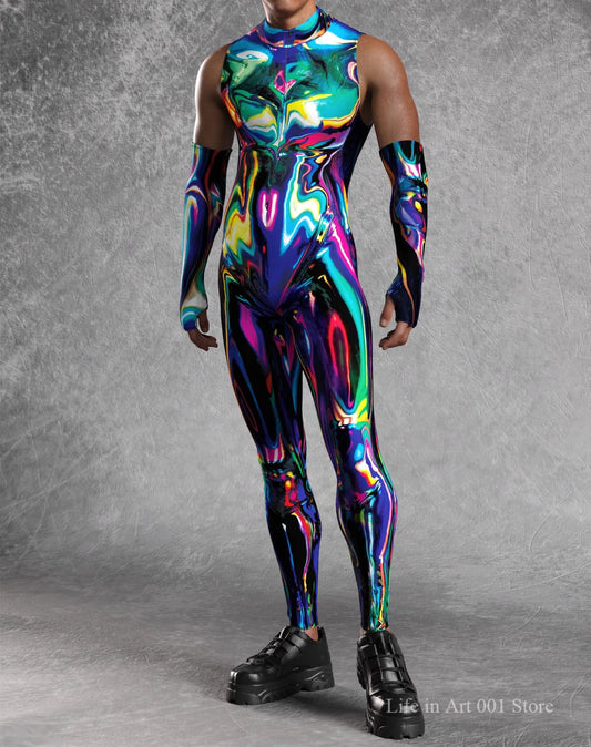 Festival Jumpsuit with Matching Arm Pieces – 4 Bold Designs | S–4XL