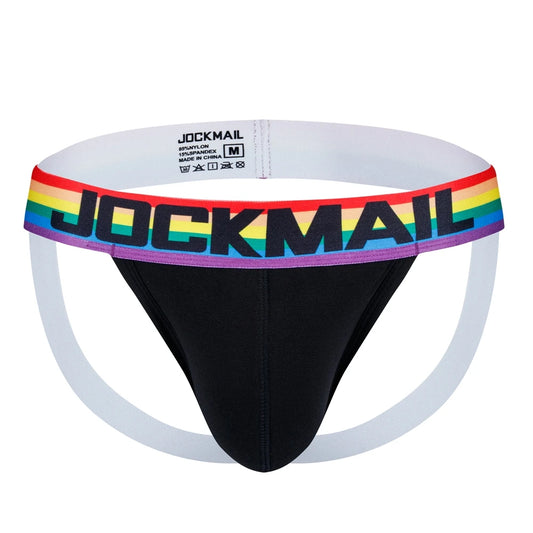 Rainbow Jockstrap Thong 2-Pack – Mixed Colours | M–2XL | Cotton & Elastane