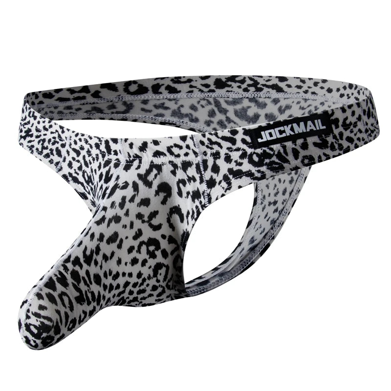 Leopard Print Bikini Brief – Yellow & White | M–XXL | Polyester & Elastane