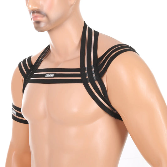 Cross Strap Body Harness with Bracelet