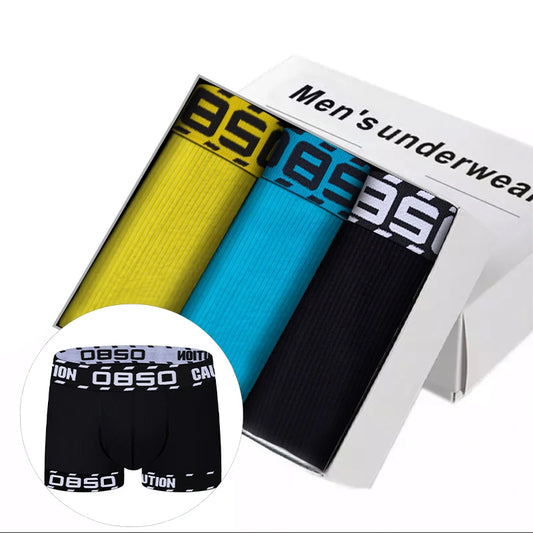 Caution Boxershort 3-Pack – 4 Colours | M–2XL | Cotton