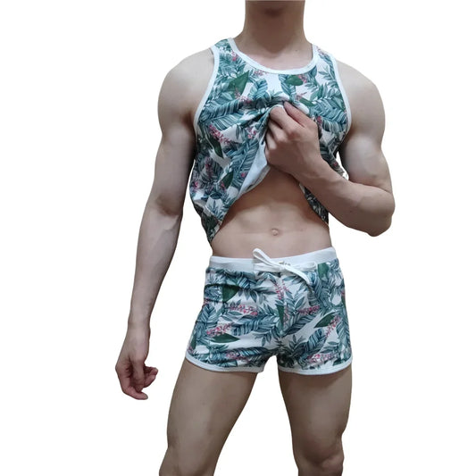 Jungle Set – Matching Tank Top & Swim Trunks | M–XL