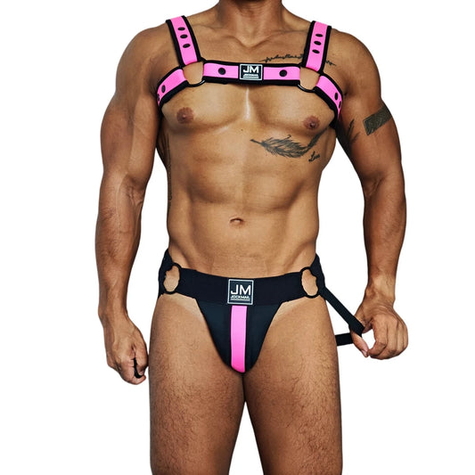 Neoprene Harness & Jockstrap Set – 7 Colours | One Size | Neoprene & Elastane