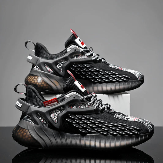 Classic Low-Top Sneakers | Black & Red | EU 39β48