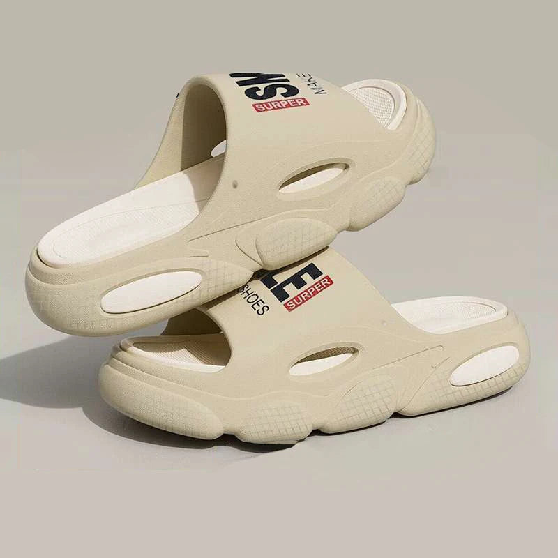 Thick Sole Slide Slippers β White, Black & Beige | EU 38β45