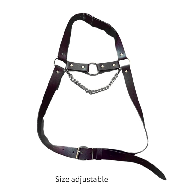 Handmade Body Harness with Chest Chain β Unique Handcrafted Accessory | One Size
