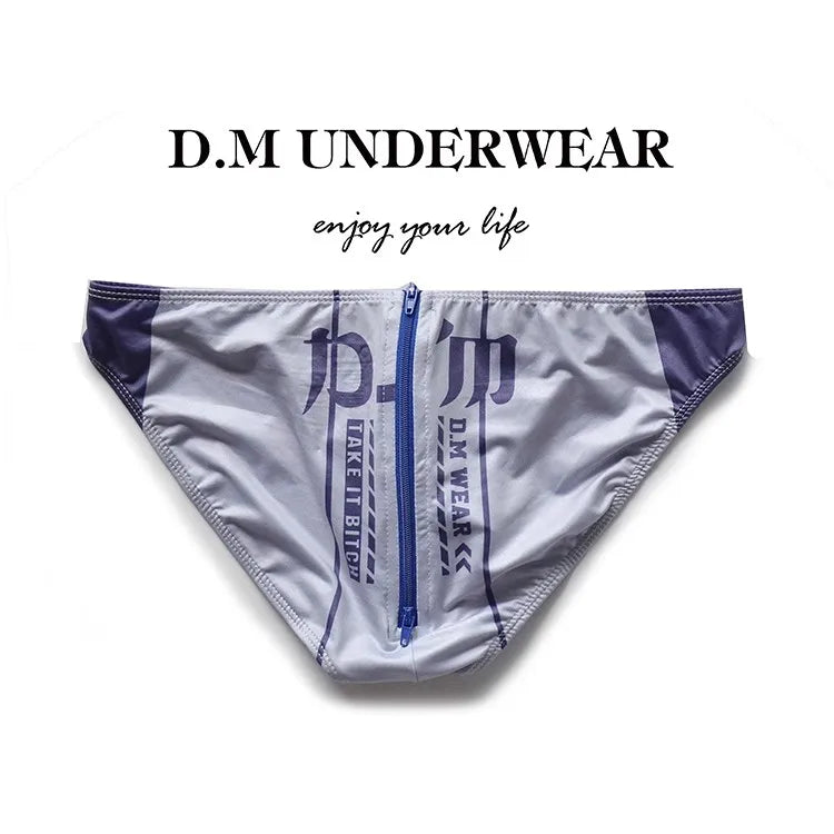 Letter Print Brief – 5 Colours | M–2XL | Polyester & Elastane
