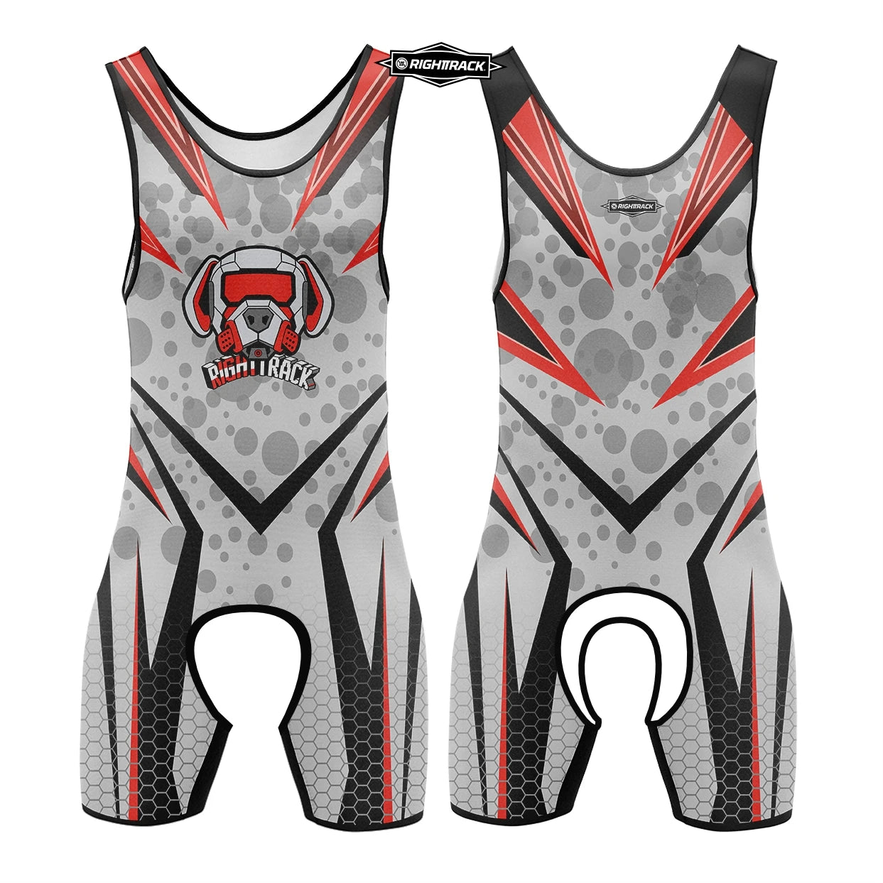 Dogs Play Open-Front Singlet Bodysuit – 10 Colours | XS–5XL | Polyester