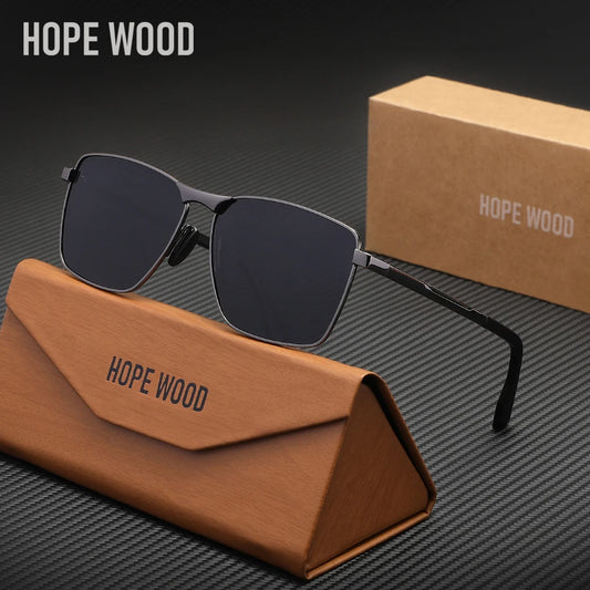 Rectangle Alloy Frame Sunglasses – 9 Colours | One Size | UV400 Polarized