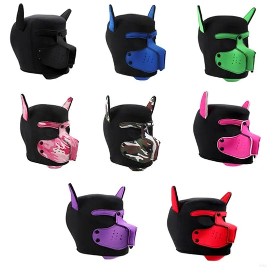 Dog Hood Mask | Full Head | 6 Colours | Cosplay & Fetish