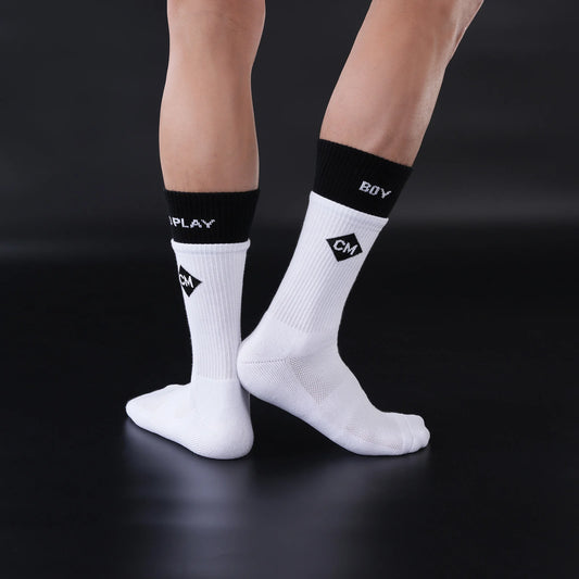 Terry Tube Socks – White | One Size (EU 39–46) | 83% Cotton