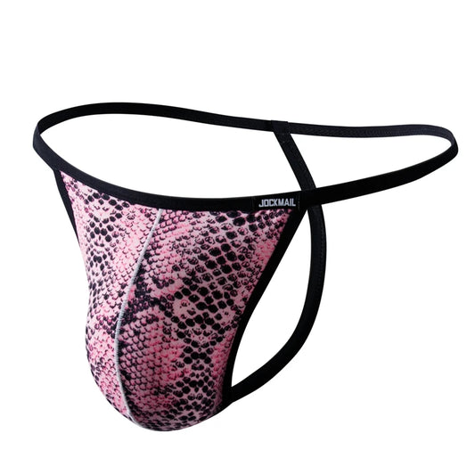 JOCKMAIL 4-Pack Ice Silk G-String Thong – Leopard Mix