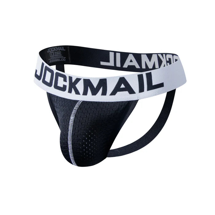 Mesh Jockstrap β Black & White | Mβ2XL | Nylon & Lycra