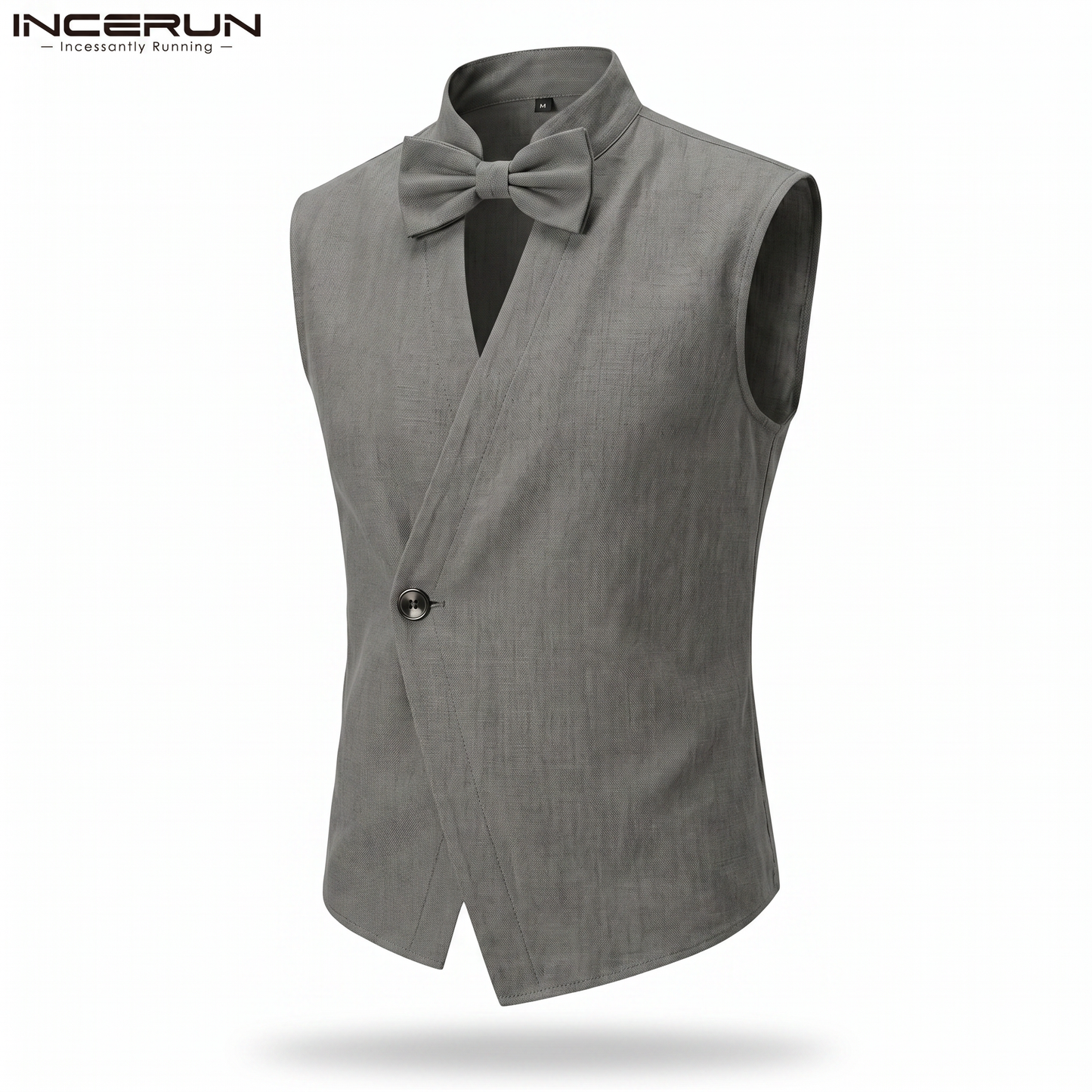 Bowknot Sleeveless Oversized Top – Gray, Khaki & Dark Blue | S–5XL