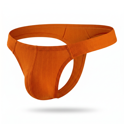 Men's Embossed Jockstrap G-String – Breathable Sexy Underwear with 3D Sculpted Pocket | M–XXL