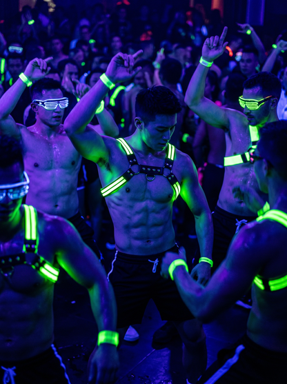 LED Light-Up Body Harness – 6 Colours | One Size | Nylon