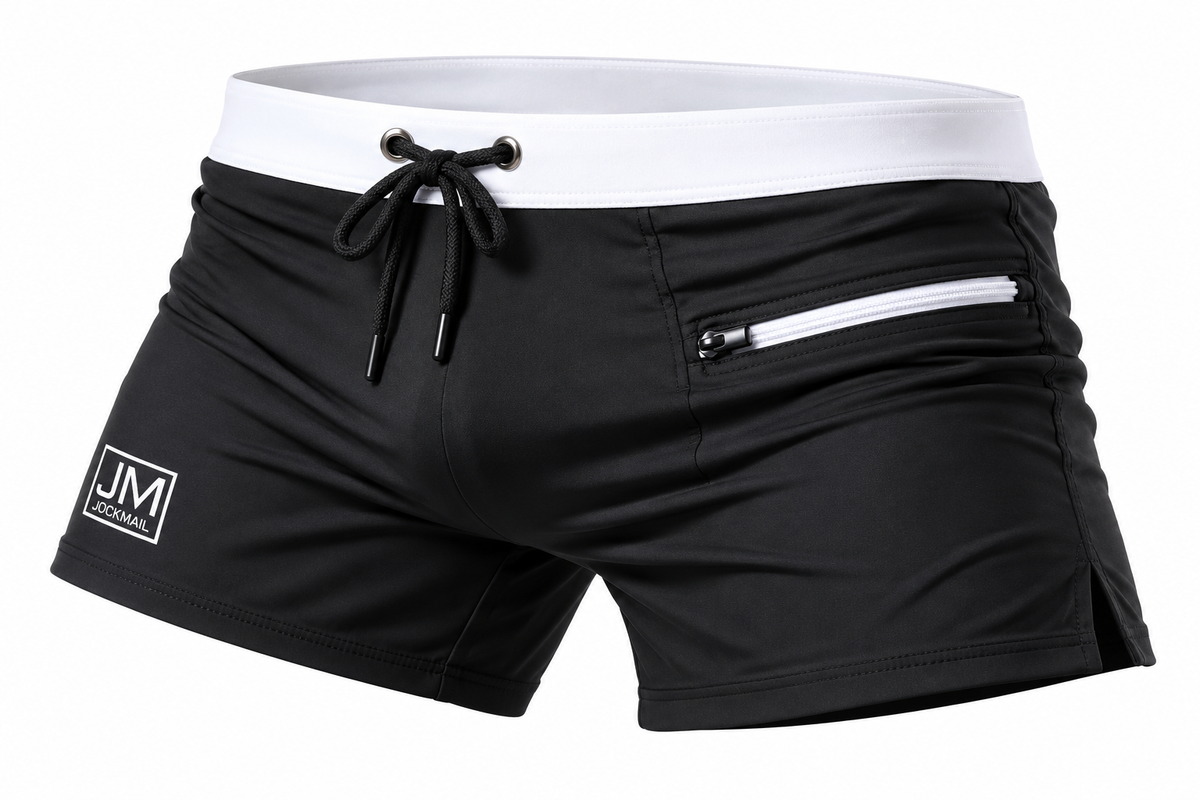 Jockmail Contrast-Waist Swim Shorts – 5 Colours | M–2XL